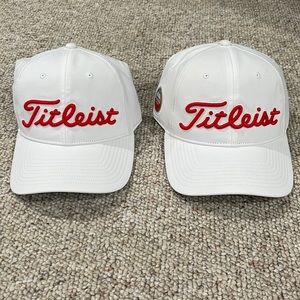 SOLD Titleist White Golf Hats